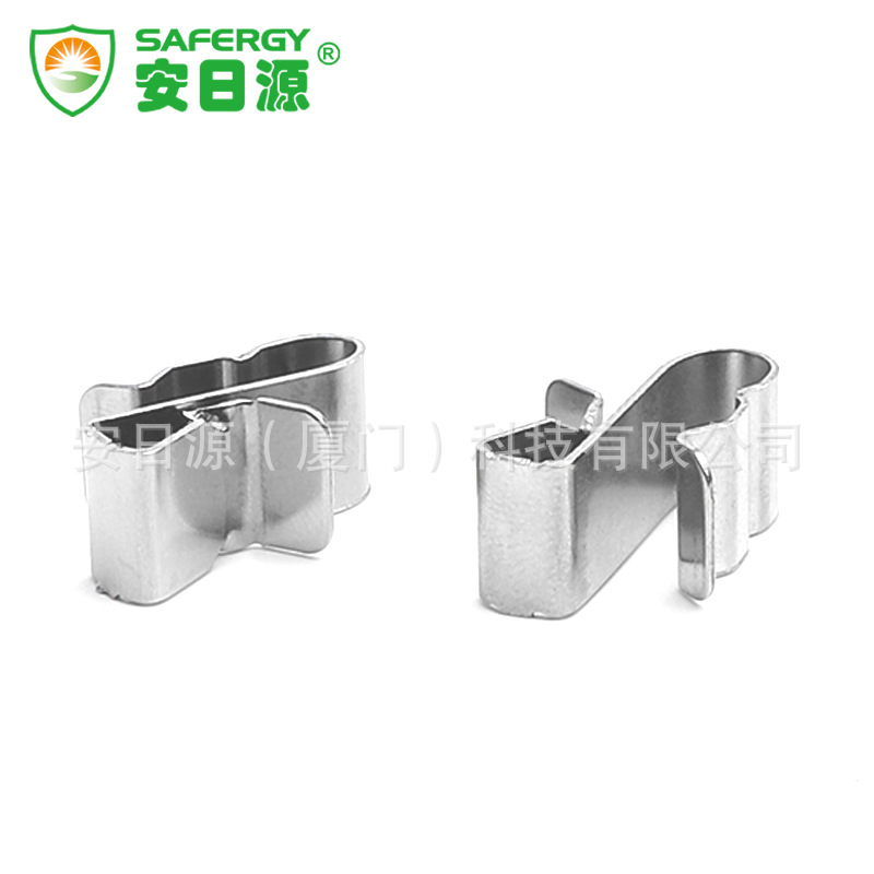 Xiamen source manufacturer 304 stainless steel 4 Square 2 wire solar photovoltaic cable clamp cable clamp cable fixing
