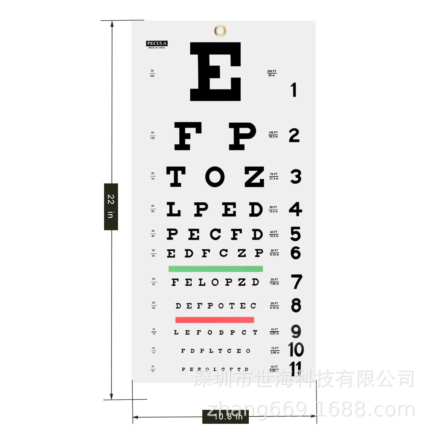 Spot 3 meters 5 meters adult visual acuity chart LED lamp standard vision comparison table international standard visual acuity chart