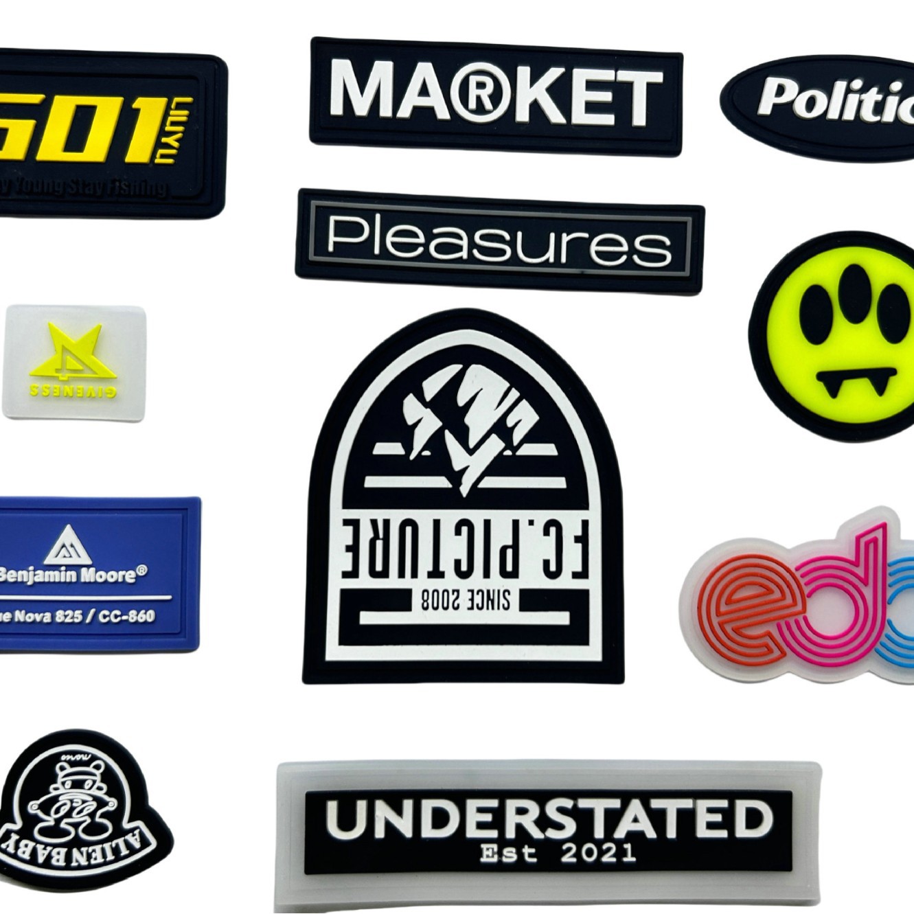 Customized Silicone Pvc Soft Rubber Label Trademark for Bags Cartoon Rubber Silicone Logo Epoxy Trademark