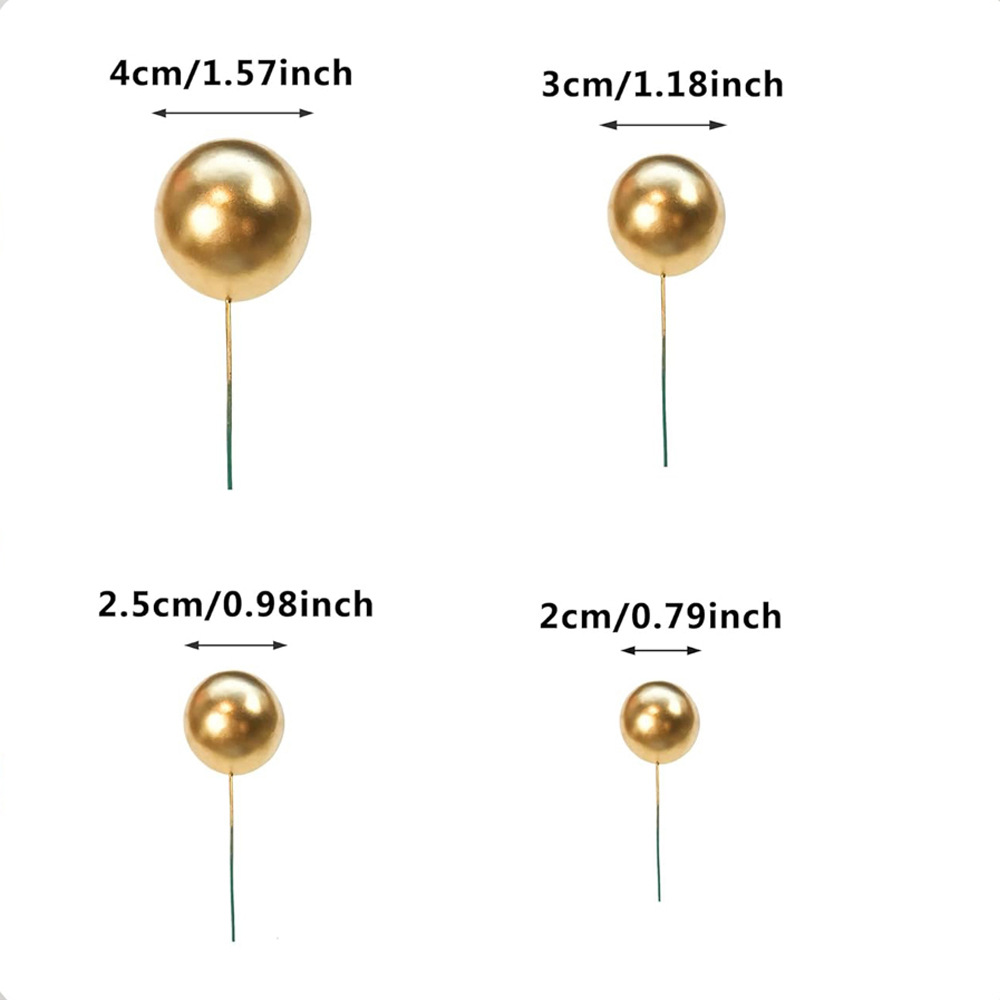 Round Macaron Color Foam Ball Plug-In Birthday Party Baking Dessert Table Decoration Cake Decoration 20 Mixed Pack