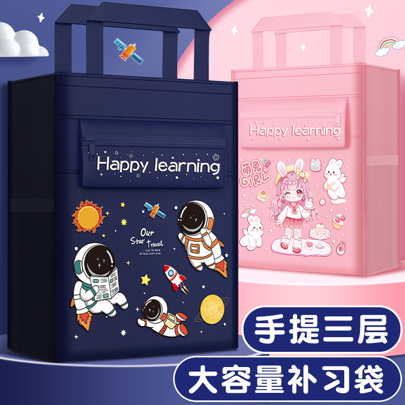 Сумка для репетиторов, сумка для книг для учеников начальной школы, большая емкость, рюкзак с молнией