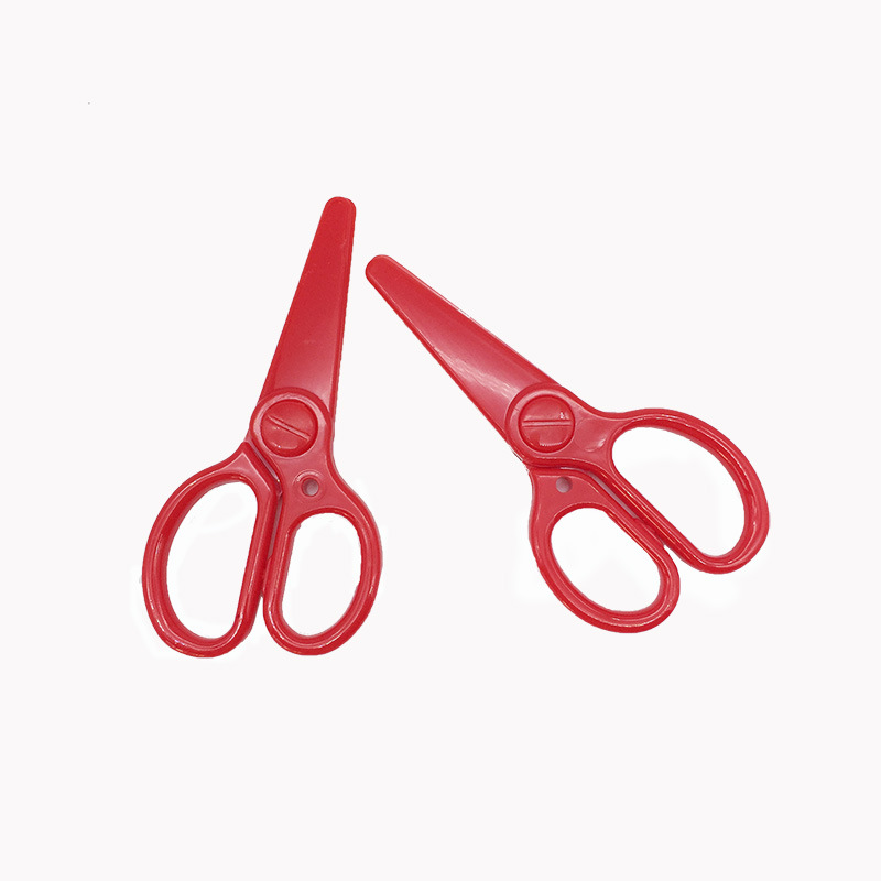 Children's safety small scissors handmade creative primary school scissors plastic anti-clip multi-functional office labor-saving paper-cutting knife