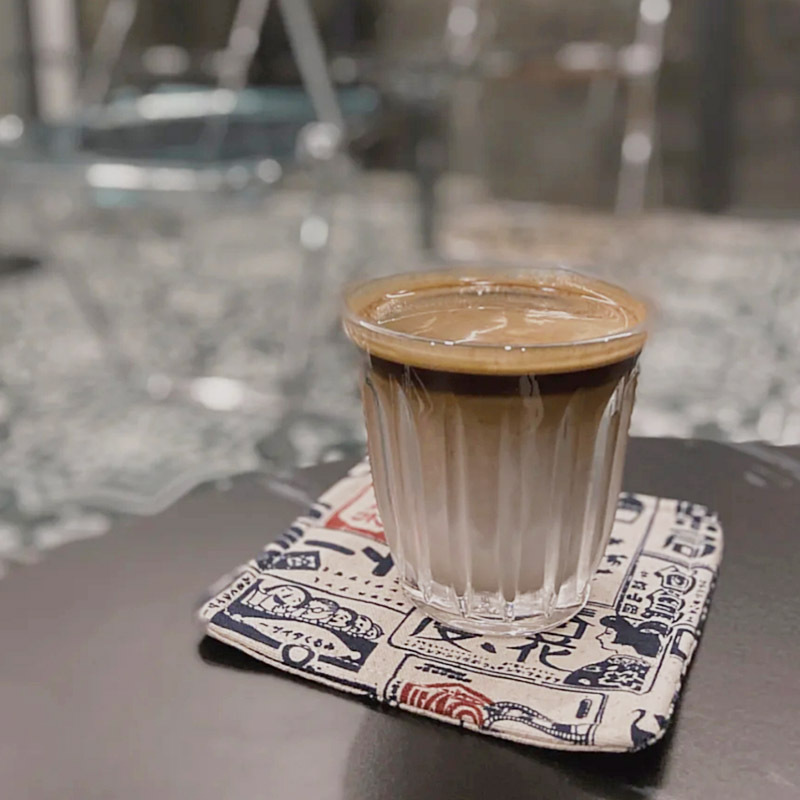 Vertical Pattern Glass Latte Art Iced Latte Simple Retro Dirty Coffee Cup Espresso Australian White Cup Milk Cylinder