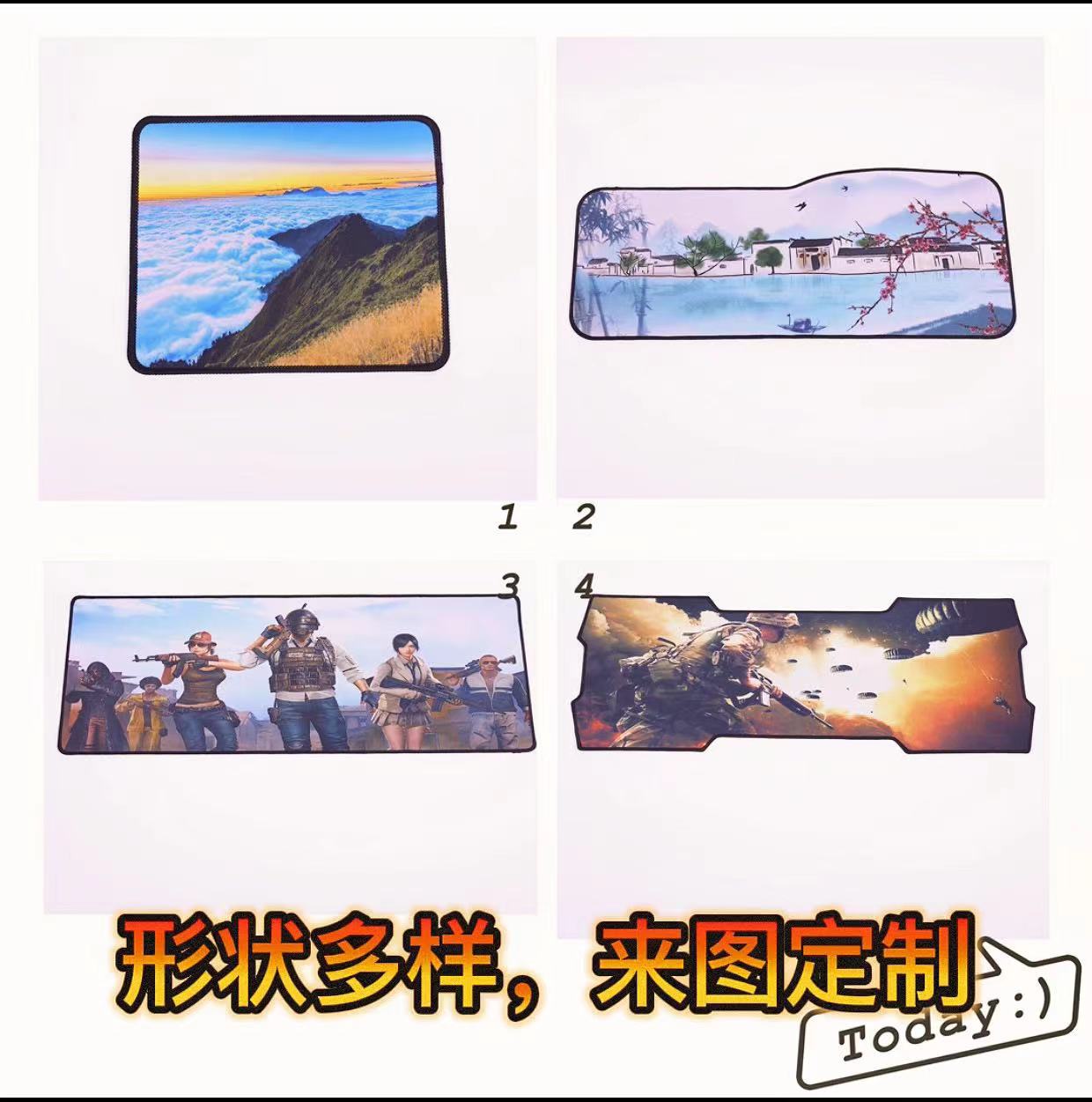 Advertising mouse pad large thick lock edge support small batch logo gift office table mat manufacturers wholesale