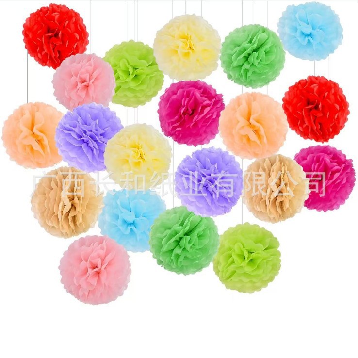 Cross-Border Factory Amazon Wedding Room Wedding Paper Flower Ball Paper Flower Festival Kidsren's Birthday Party Paper Flower Ball Hanging Decoration