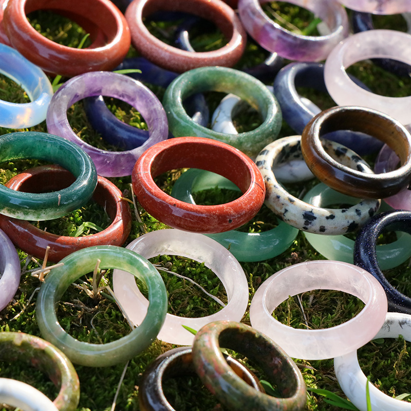 Natural Crystal Agate Stone Running Ring Ring Ring Ring Ancient Style Playing Bracelet Handheld Accessories Running Ring Ring