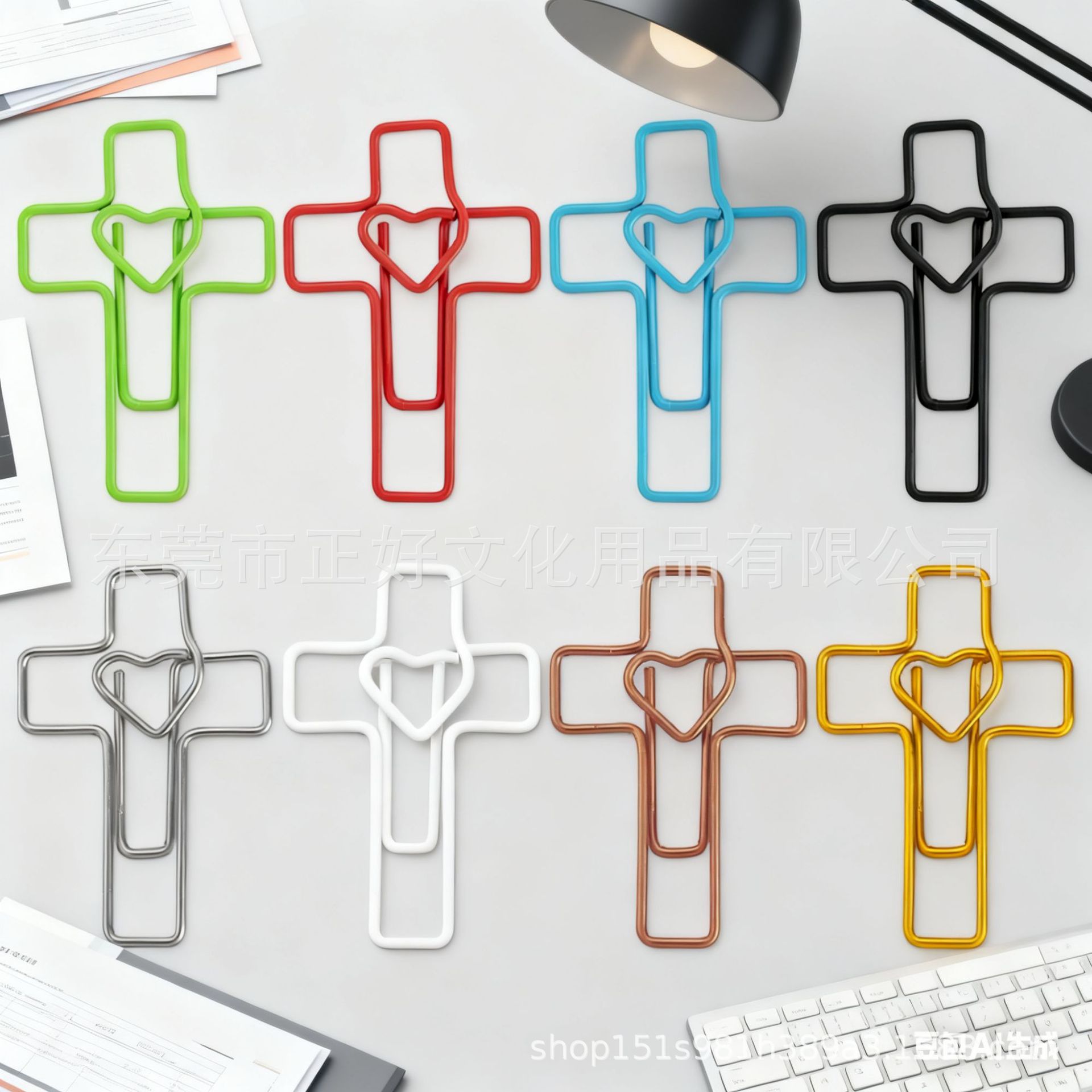 Бумажные скрепки в форме сердца, креативные бумажные скрепки в форме креста, металлические специальные бумажные скрепки, цветные канцелярские бумажные скрепки