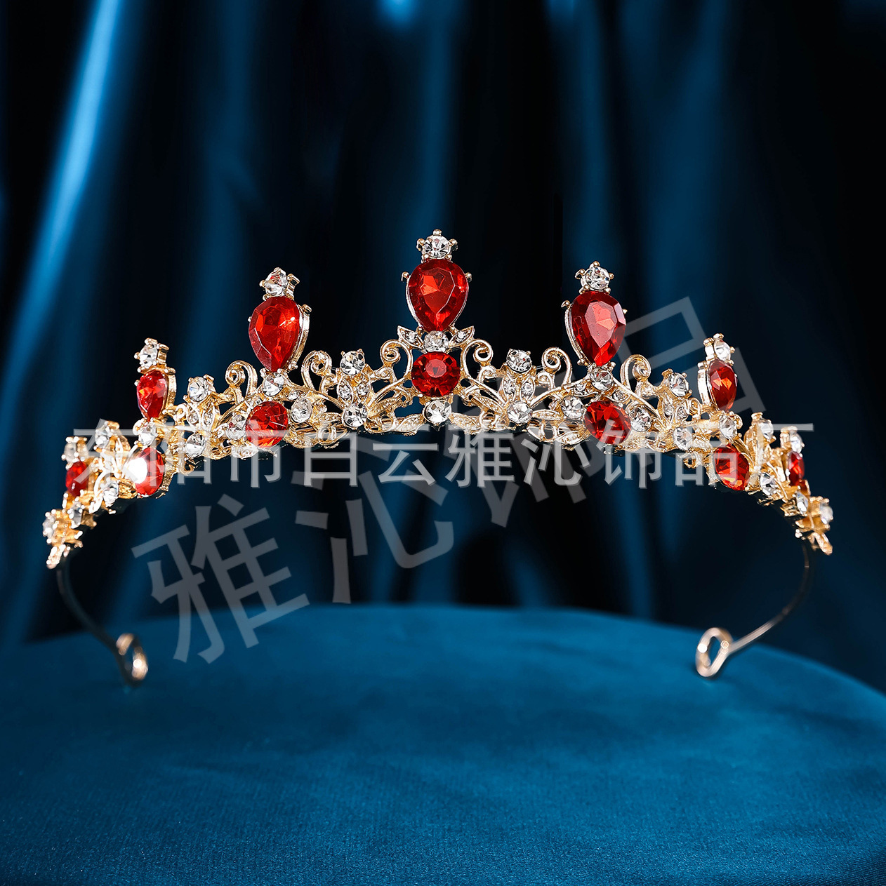 White Zircon Bridal Crown Headwear European and American Simple Wedding Accessories Wedding Headwear Crystal Crown Headwear Rhinestone