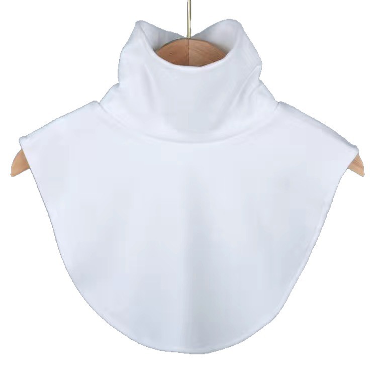 Women's Solid Color High-Elastic Thermal Turtleneck Fake Collar Base Decorative Collar Brushed Warm Neck Protection for Autumn and Winter