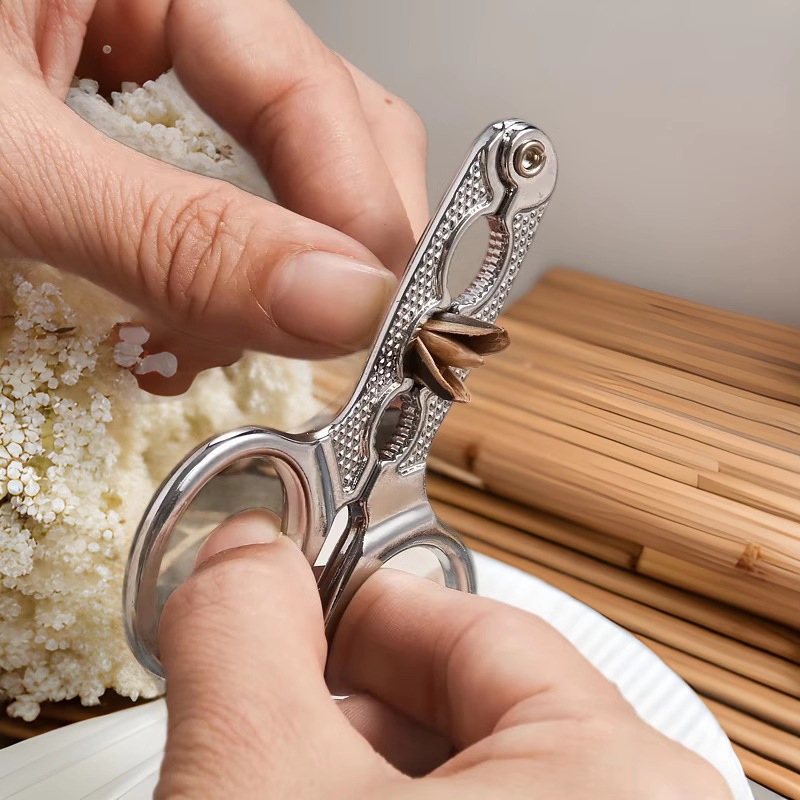 Cross-Border Handmade Multi-Functional Melon Seed Eating Artifact Melon Seed Pliers Peanut Peeling Clip Nut Sheller Melon Seed Clip