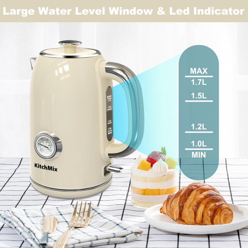 High-End Classical Lacquered Electric Kettle 2L for Export