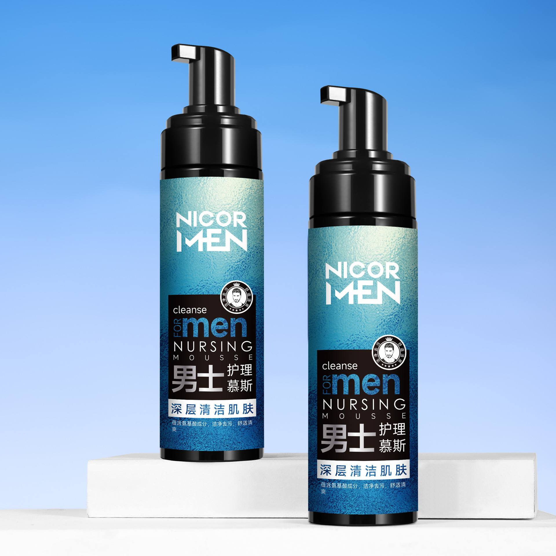 Nicor Nokoya Men's Warm Cleansing Care Mousse Bubble Mousse Cleansing Men's Care Mousse 6310