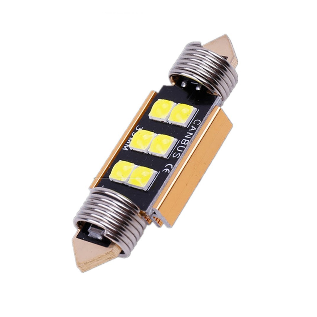 New Car Led Dual-Point Light 3030 6Smd Reading Light 31mm 36mm 39mm 41mm License Plate Light