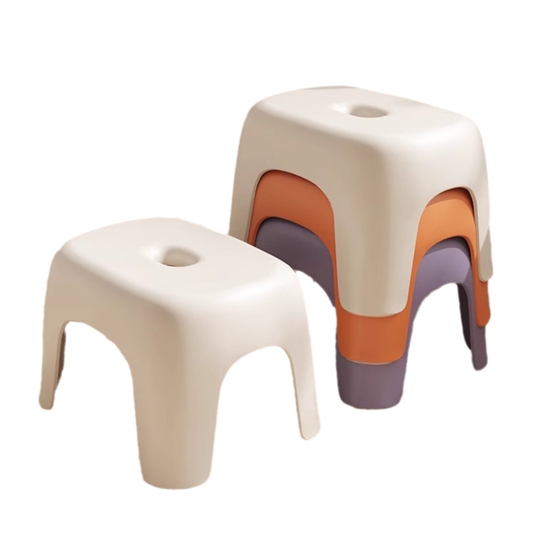 Small stool household low stool children's thickened plastic stool ins style non-slip bathroom stool living room shoes changing small bench