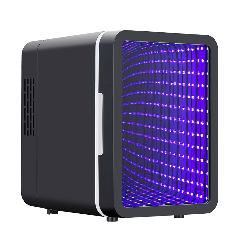 New 4L car home dual-use mini refrigerator tunnel mirror mini refrigerator portable dormitory e-sports refrigeration refrigerator wholesale