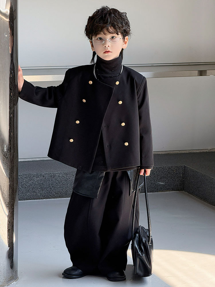 Suit Set 2025 Spring and Autumn New Style Casual Suit Children's Small Suit Top Trendy Dropshipping