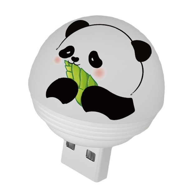 Smart Voice-Activated USB Rechargeable Night Light for Bedroom and Bathroom, Panda Lamp, Mini Soft Light, Colorful Night Light