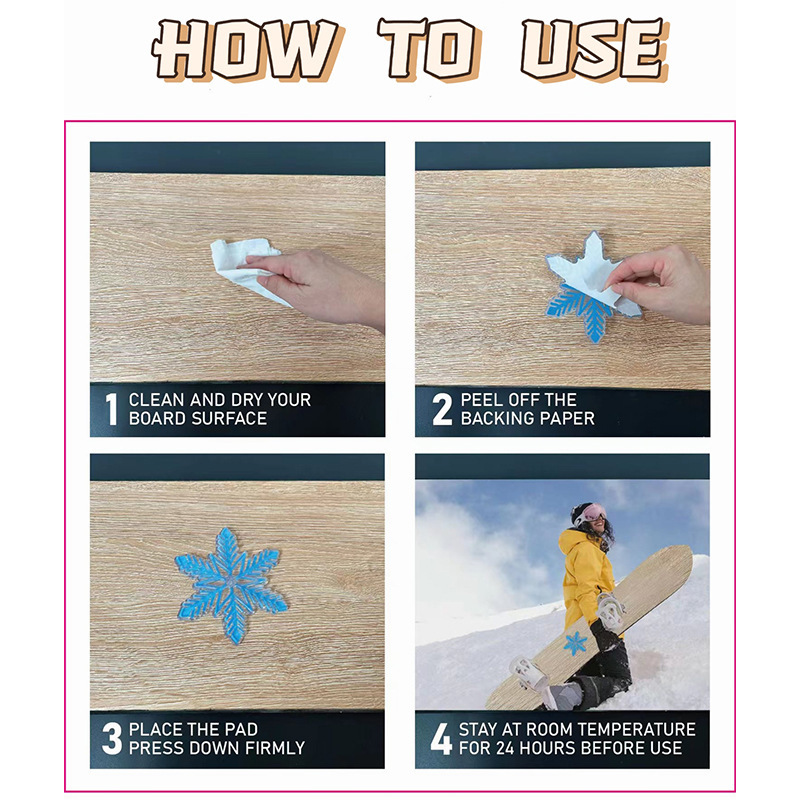 Snowboard Stomp Pad Snowboard Anti-Slip Sticker Thickened Snowboard Transparent Sticker Outdoor Ski Supplies