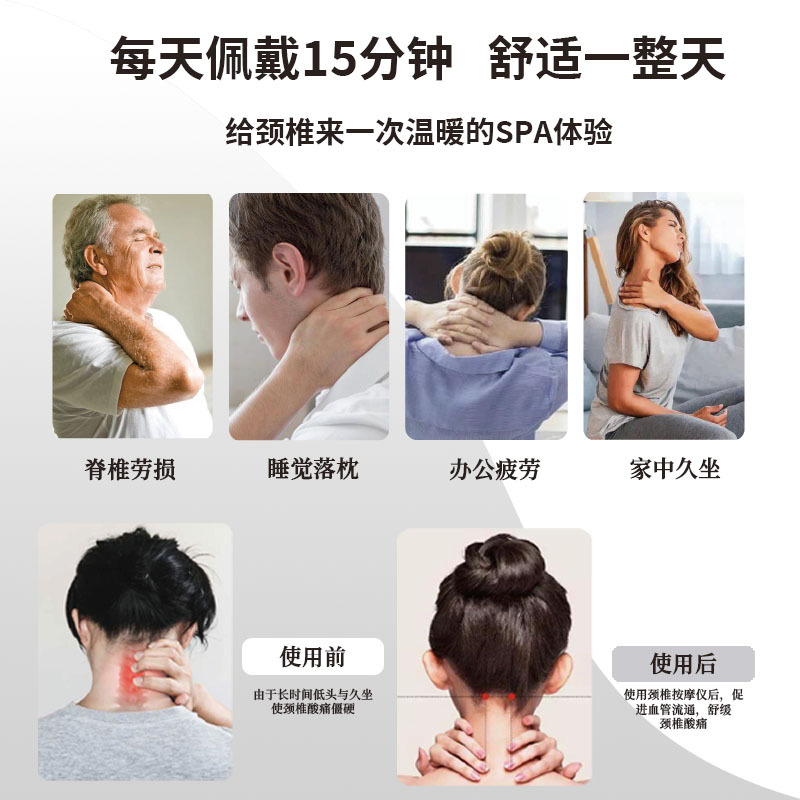 Cross-border Shoulder and Cervical Spine Massager Home Neck Shoulder and Cervical Spine Dredging Electric Neck Protector Gift