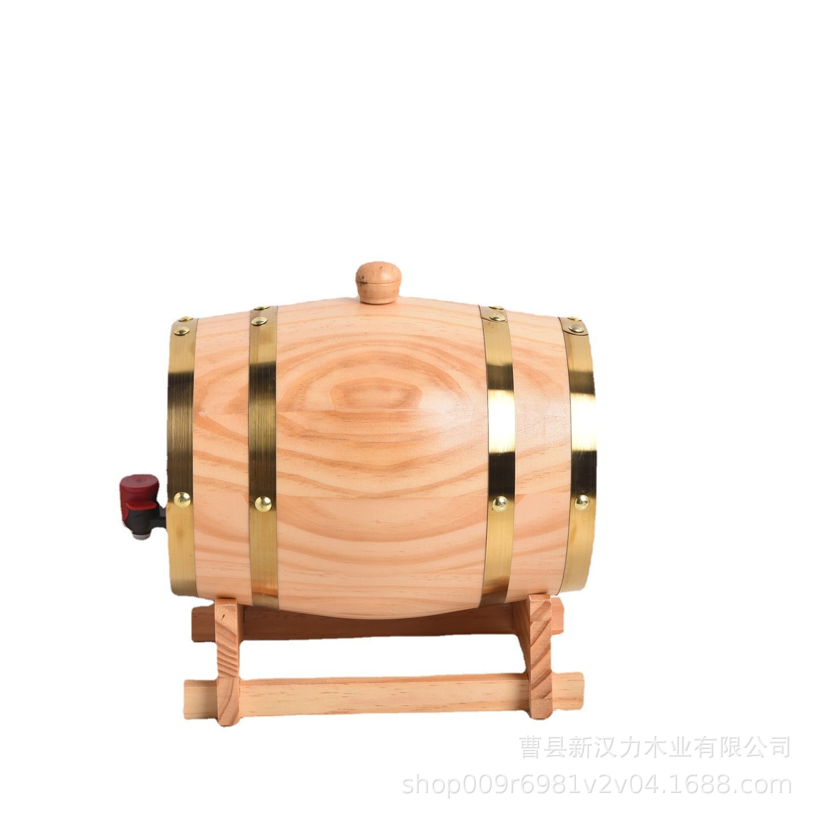 Oak Barrel Wooden Red Wine Barrel Retro 3-Liter Red Wine Oak Barrel Restaurant Beer Barrel Home Brewing Barbecue Shop Wooden Wine Barrel