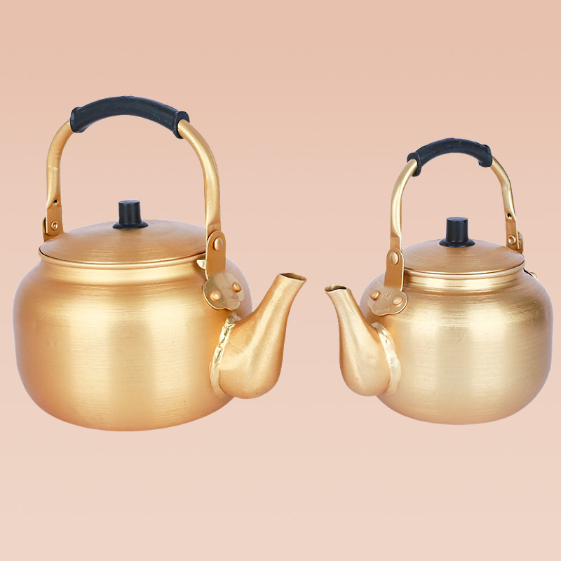 Yellow Aluminum Pot Aluminum Kettle Aluminum Teapot Korean-style Rice Wine Pot Warm Wine Pot Household Large Capacity Gas Gas Boiler