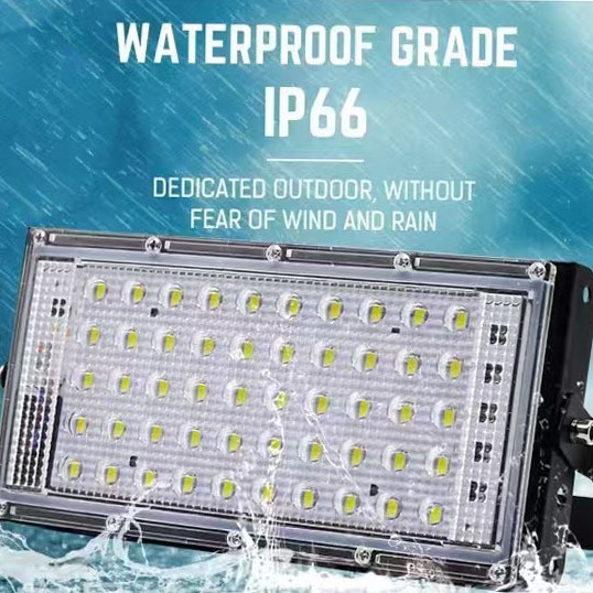 Cross-border exclusive for factory direct LED module projection lamp 50W super bright outdoor waterproof lightning protection floodlight projection lamp