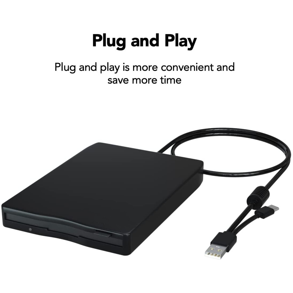 Portable dual interface USB floppy drive 3.5 inch fdd external floppy drive computer 1.44mb flop floppy drive