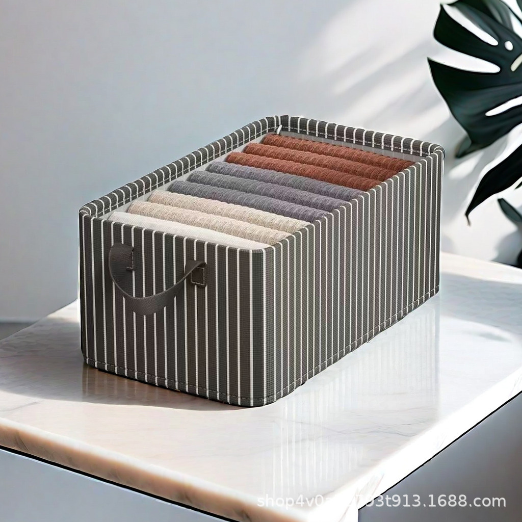 Clothes Storage Box Large Drawer Type Sweater Pants Organizer Wardrobe Foldable Steel Frame Clothes Storage Box