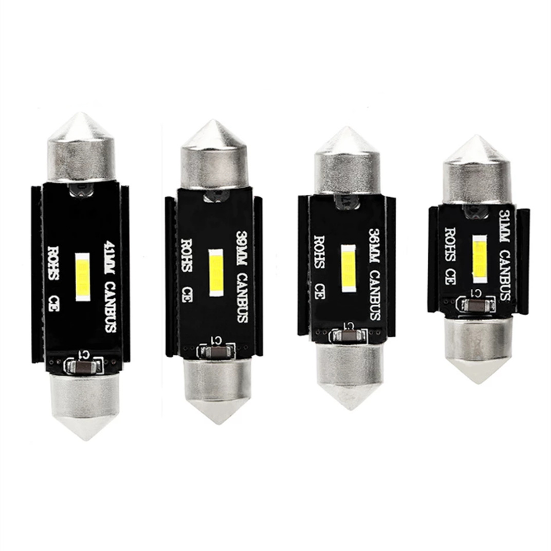 Светодиодный светильник для чтения автомобиля двойной наконечник 1860 1SMD высокояркий потолочный светильник для номерного знака свет в отсеке широкий диапазон напряжения