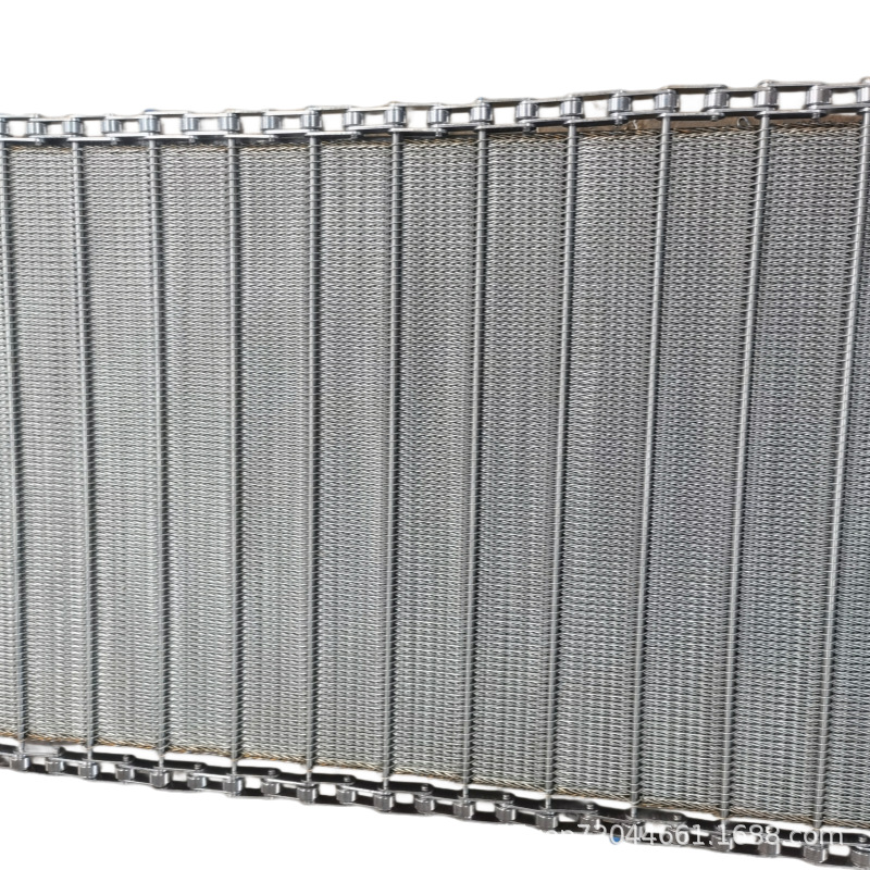 Customized 304 Stainless Steel Mesh Belt Food Grade High Temperature Drying Assembly Line Conveyor Belt Spiral Woven Mesh Manufacturer