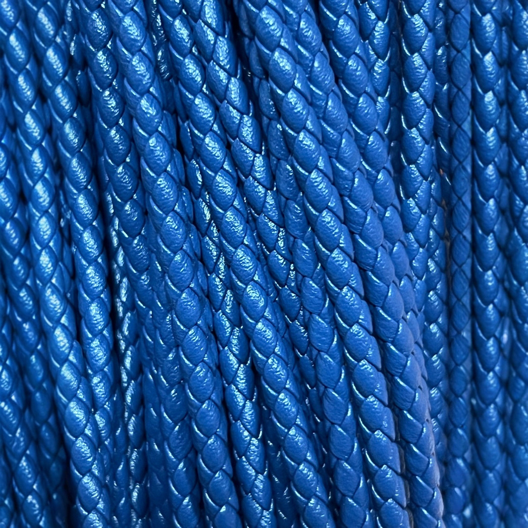 Manufacturer Wholesale Pu Leather Rope Round Six-Strand 6mm Leather Braided Rope Spot Black Brown Bracelet Jewelry Accessories