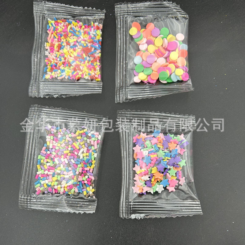 Bagged Soft Clay Sliced Cake Fruit Particles Chocolate Crushed Heart-Shaped Peach Heart DIY Export Jewelry Accessories Mini