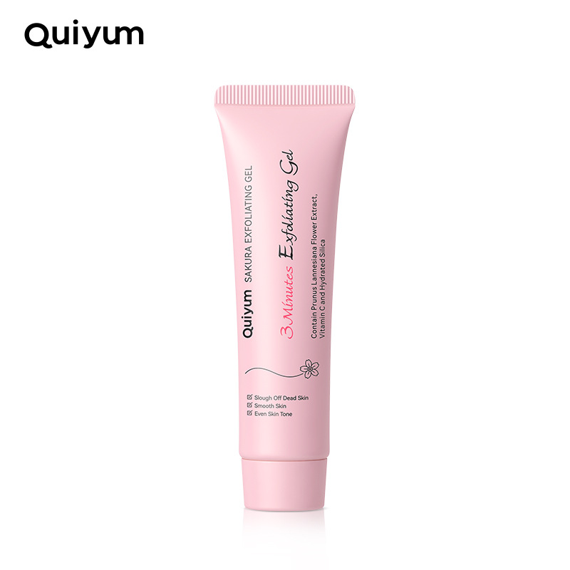 Temu Version Quiyum Sakura Cuticle Gel 30g (Tube) Facial Cleansing Exfoliating Gel English