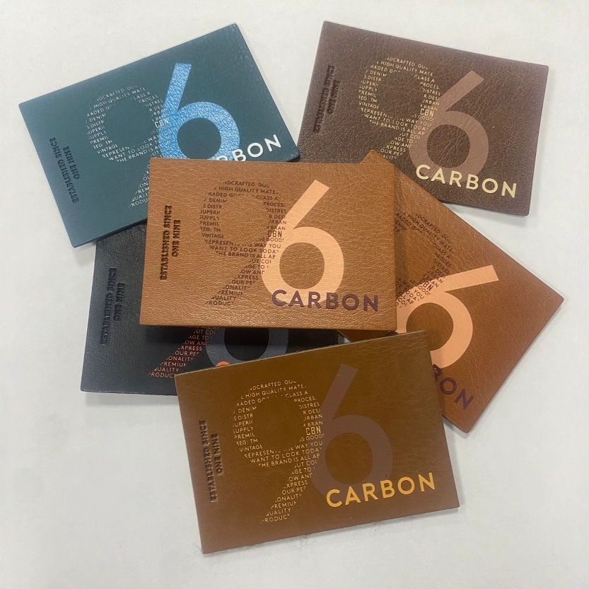 Custom PU Leather Clothing Accessories Soft Label Waist Brand High-frequency Logo Jeans Clothing Label Trendy Brand Leather Label