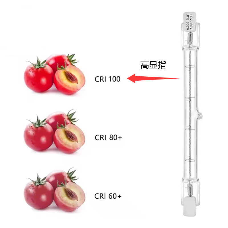 Iodine Tungsten Halogen Lamp J78J118J189J254 100W~500W High Temperature Resistant R7S Double-Ended Solar Tube Dimming