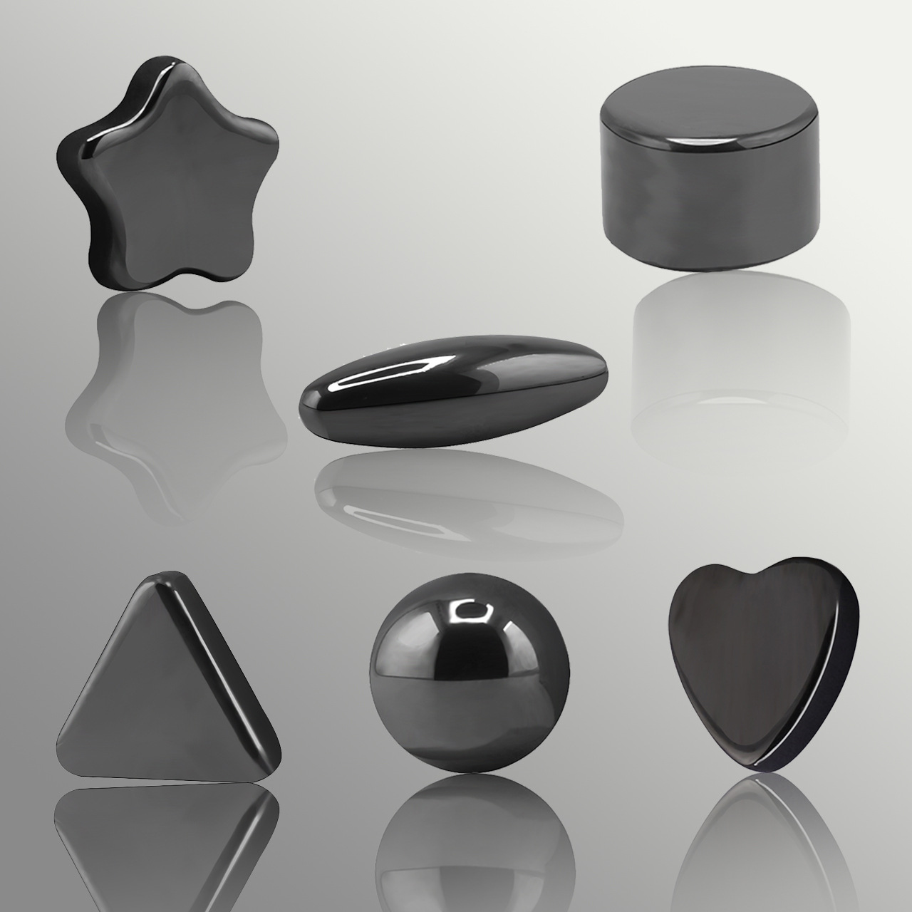 Ферритовый магнит черного цвета, полированный, сферический, специальной формы, магнитные строительные блоки