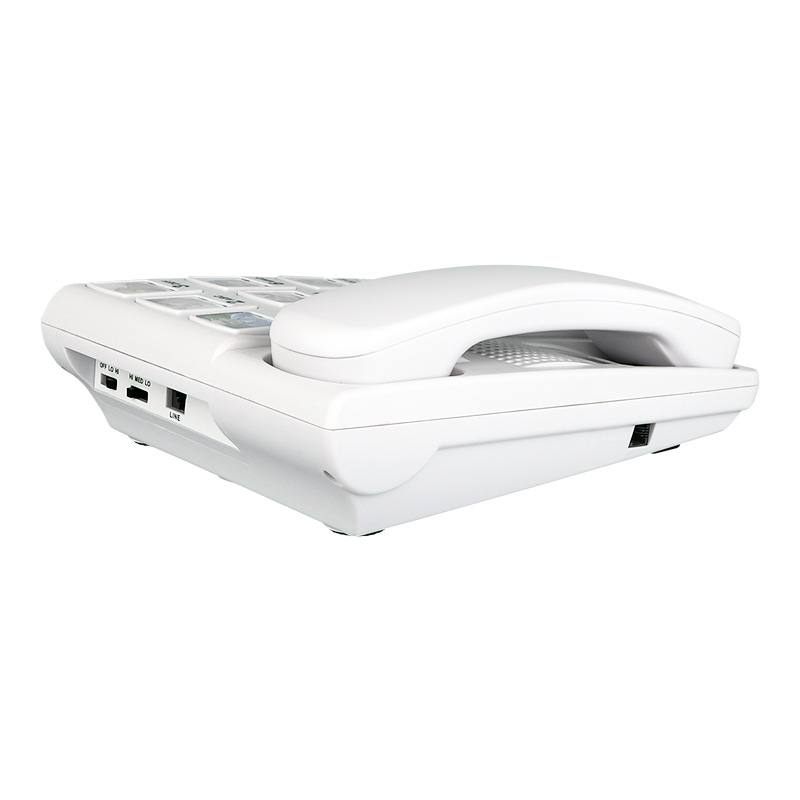 Wired telephone landline elderly machine double-key dialing SOS for help large button volume replaceable photo