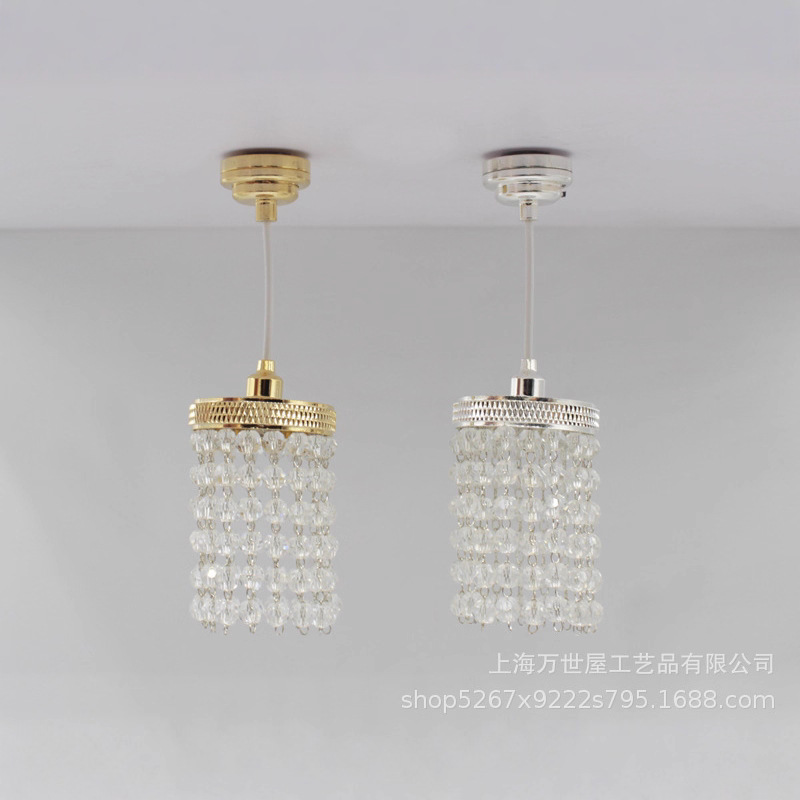 1:12 Dollhouse Dollhouse Mini (Multi-Layer Beaded Luxury Chandelier 2 Colors) Indoor and Outdoor Decoration