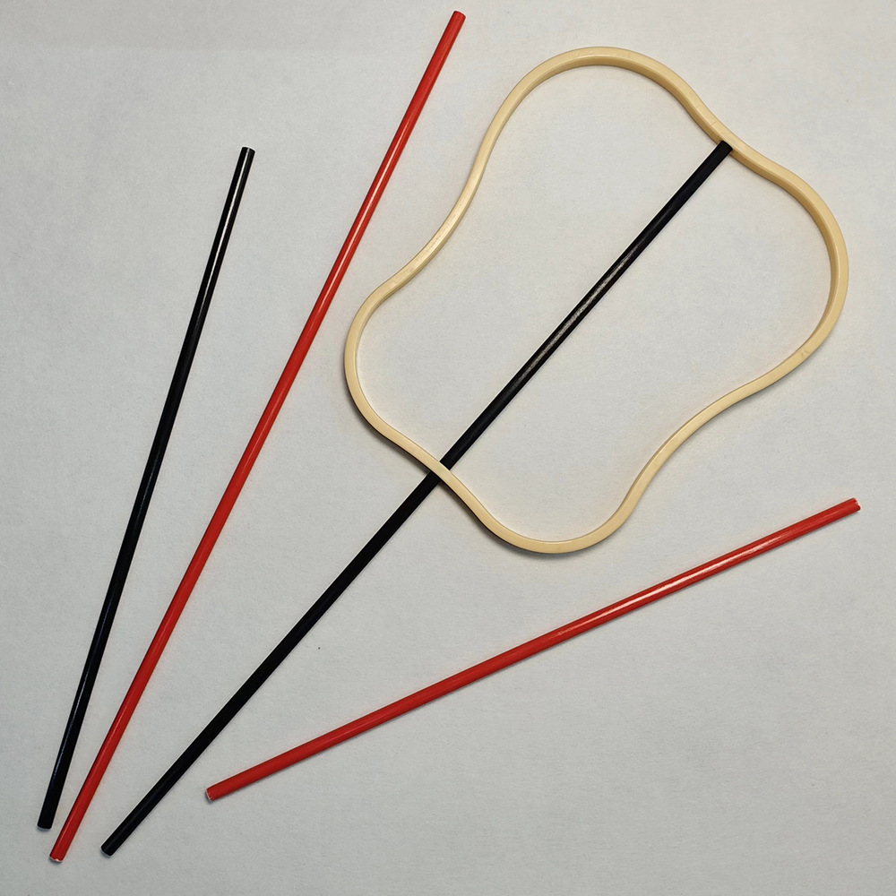 Factory Direct Sale Round Fan Sticks, Plastic Fan Sticks, 6mm Hard Imitation Bamboo Sticks, Hanfu Fan Handles, Black Sticks, Business Gifts