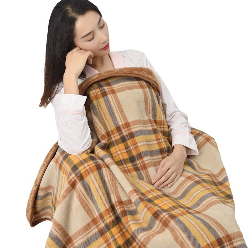Flannel blanket snap wool blanket office shawl blanket in stock generation hair blanket plaid shawl thickened cloak