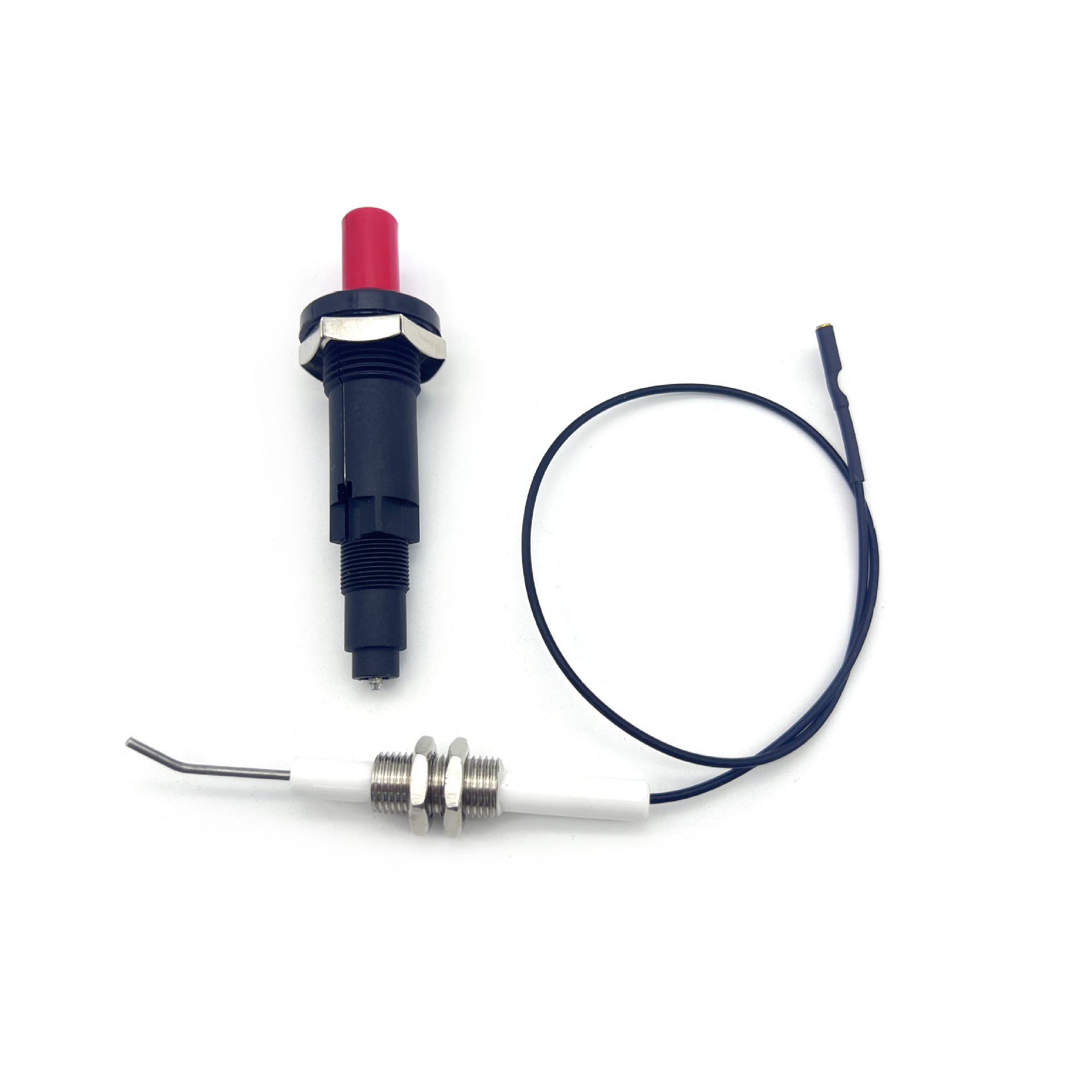 Cross-Border Gas Stove Ignition Accessories Push-Type Ceramic Piezoelectric Igniter with Universal Threaded Ignition Curved Needle Spark
