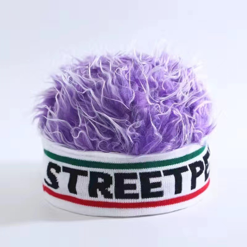 Autumn and winter one wig hat men's landlord hat factory direct retro street spoof beanie knitted hat