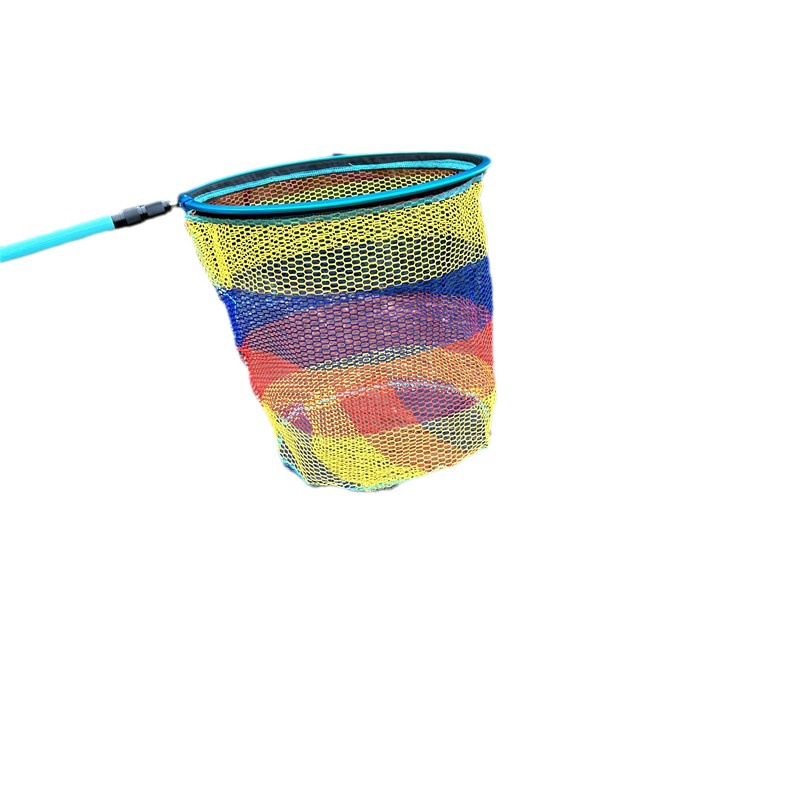 Aluminum alloy copy net head large object net head anti-hanging fishing net pocket triangular round copy net non-foldable color aluminum copy net