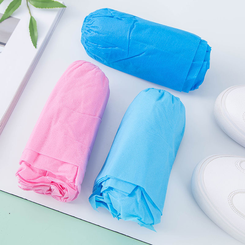 Non-woven shoe covers wholesale household dust-proof non-slip wear-resistant breathable machine room factory Special wholesale non-woven shoe covers