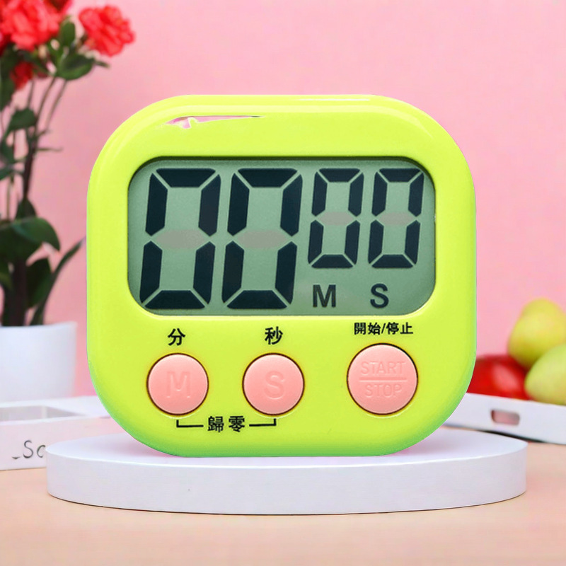 Cross-Border Student Digital Stopwatch Reminder Kitchen Baking Timer Chinese and English Large Screen Electronic Timer