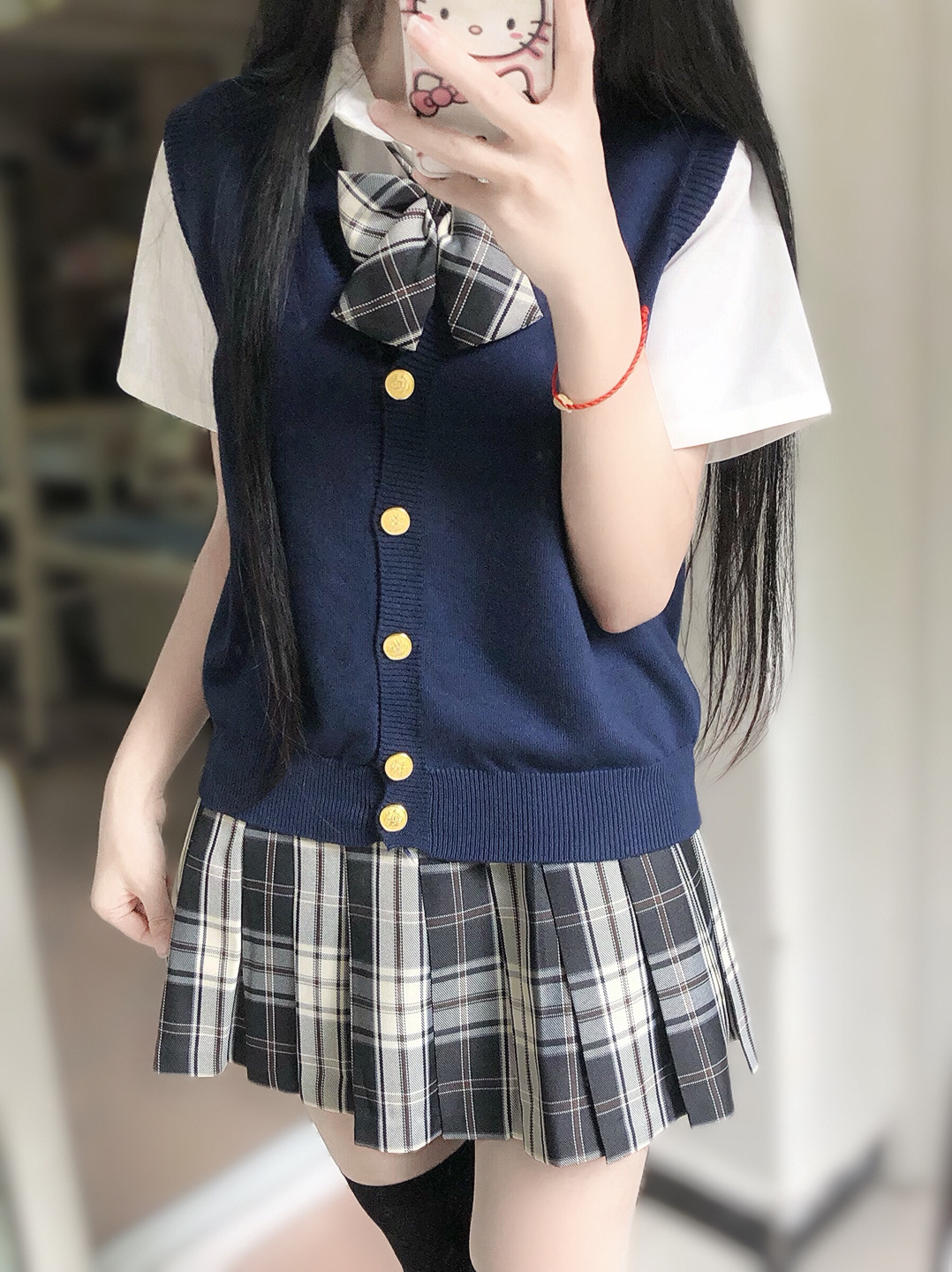 Japanese-Style Layered Jk Vest Spring and Autumn Thin School Versatile College Style Outer Knit Cardigan