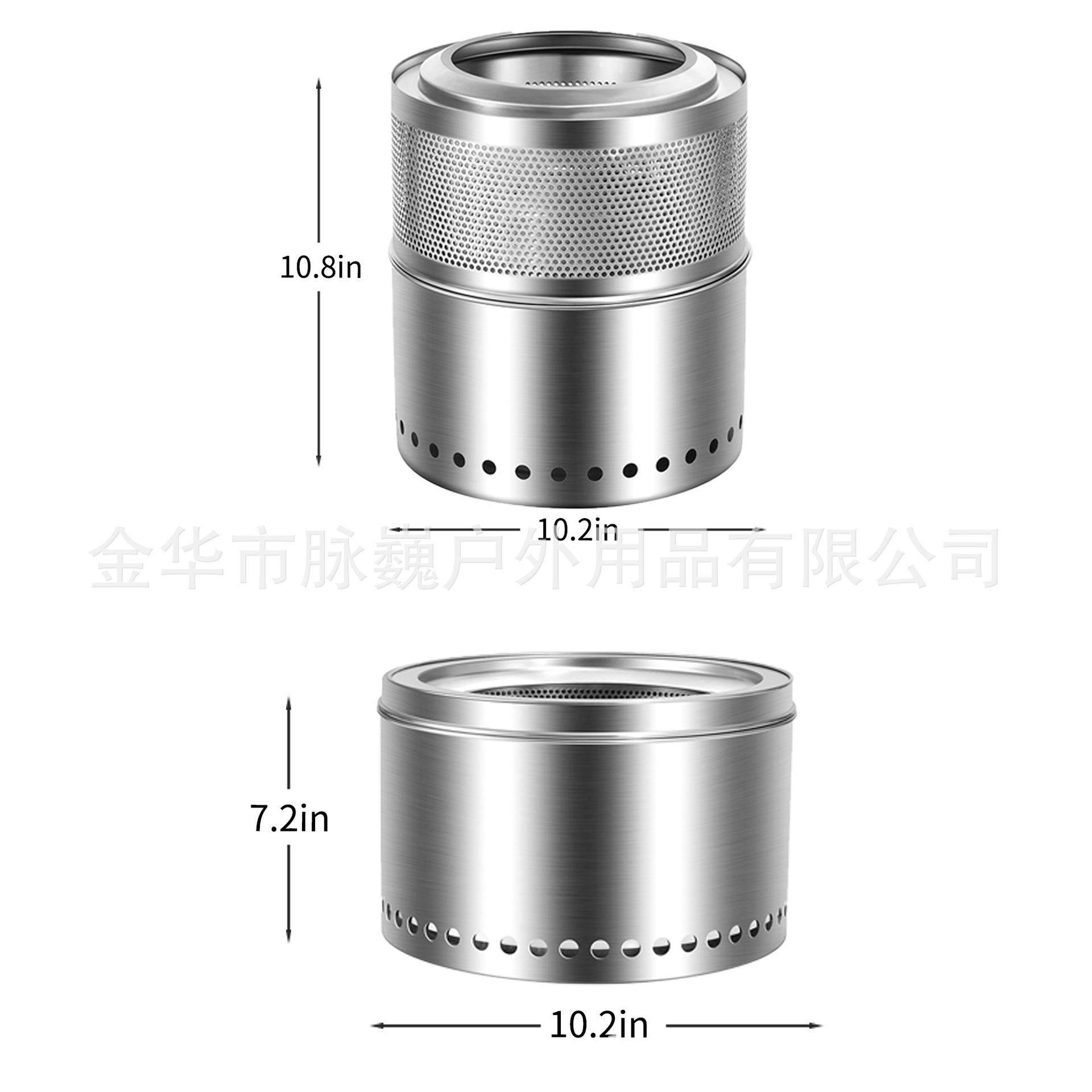 Cross-Border Outdoor Detachable Wood Stove Convenient Stainless Steel Courtyard Stove Bonfire Stove Camping Style Heating Stove Mw D226A