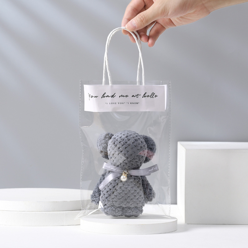 Bear Style Towel Warp Knitted Coral Fleece Pineapple Pig Soft Water Absorption Festival Return Gift Daily Wedding Ceremony