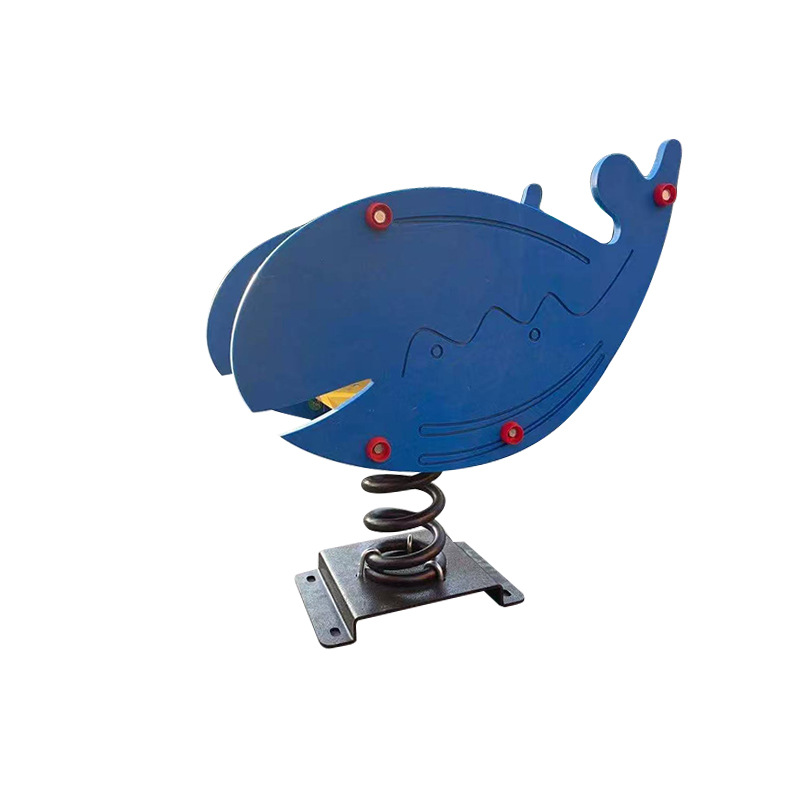 Outdoor Animal Rocking Horse Community Park Amusement Facilities Kidsren's Seesaw Toy Pe Board Spring Rocking Music