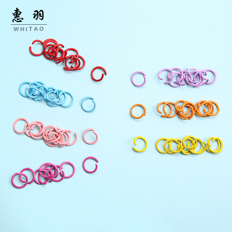 in stock wholesale color paint iron ring jewelry accessories iron connection ring C ring opening small C connection ring opening ring